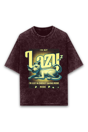 lazy trending premium acid wash t-shirt