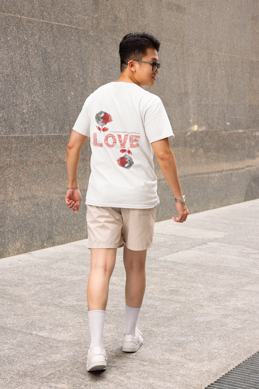 Love And Peace Both Side Oversize T-Shirt